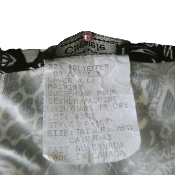 Clientele Babydoll Style Top Black/White Floral M - Picture 8 of 8